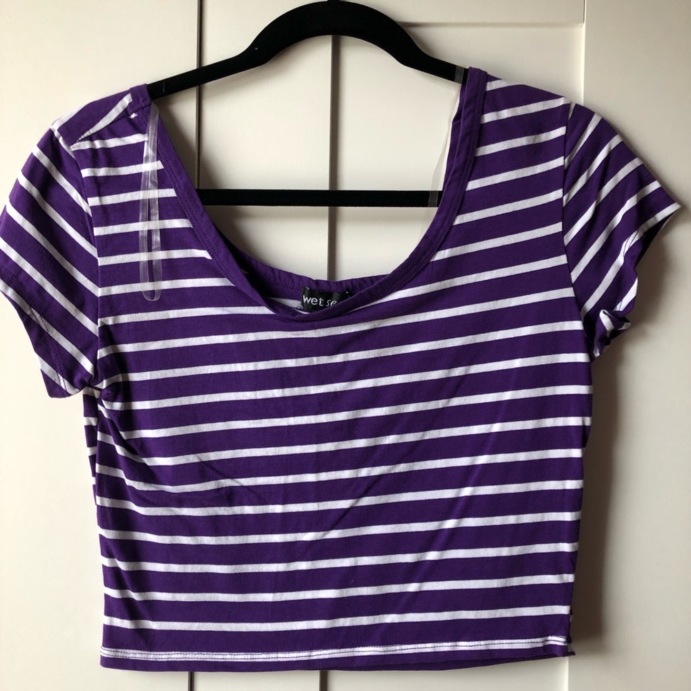 WETSEAL PURPLE CROP TOP